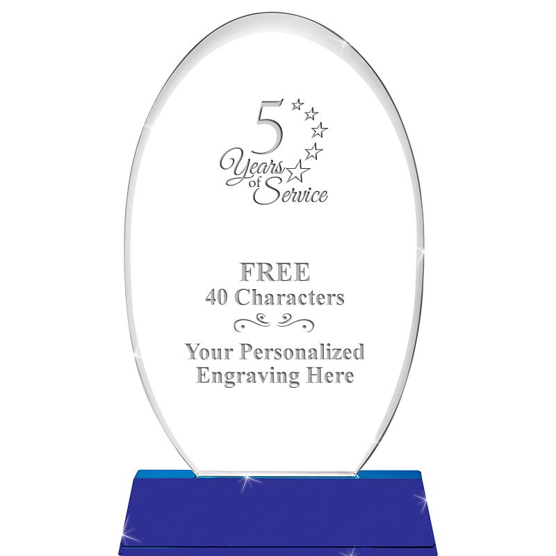 8 1/2"SAPPHIRE ELLIPSE CRYSTAL