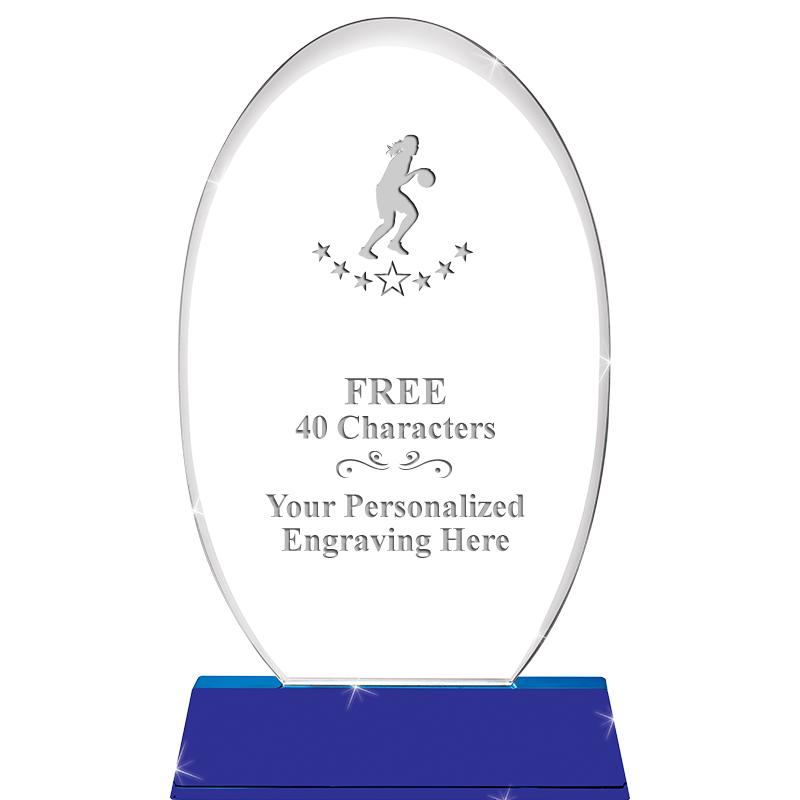 8 1/2"SAPPHIRE ELLIPSE CRYSTAL