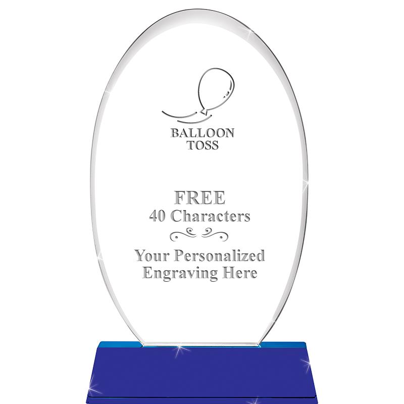 8 1/2"SAPPHIRE ELLIPSE CRYSTAL