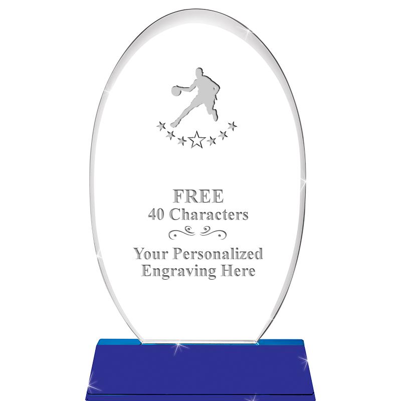 8 1/2"SAPPHIRE ELLIPSE CRYSTAL