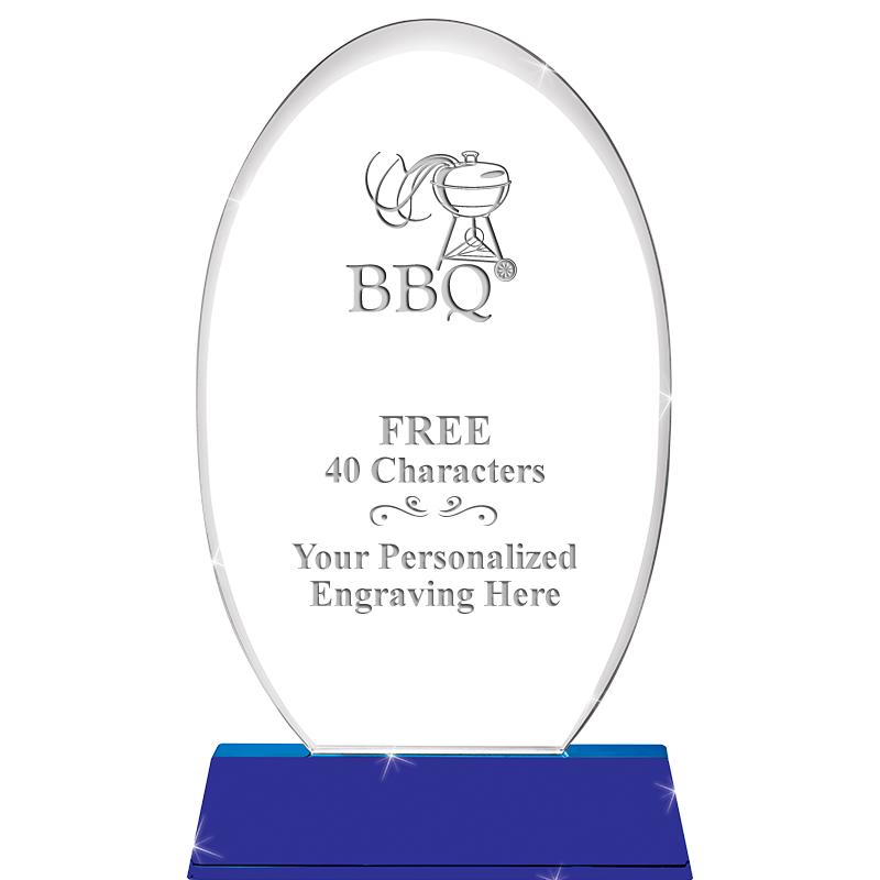 8 1/2"SAPPHIRE ELLIPSE CRYSTAL