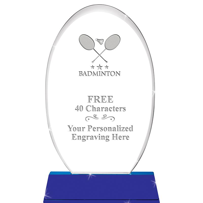 8 1/2"SAPPHIRE ELLIPSE CRYSTAL