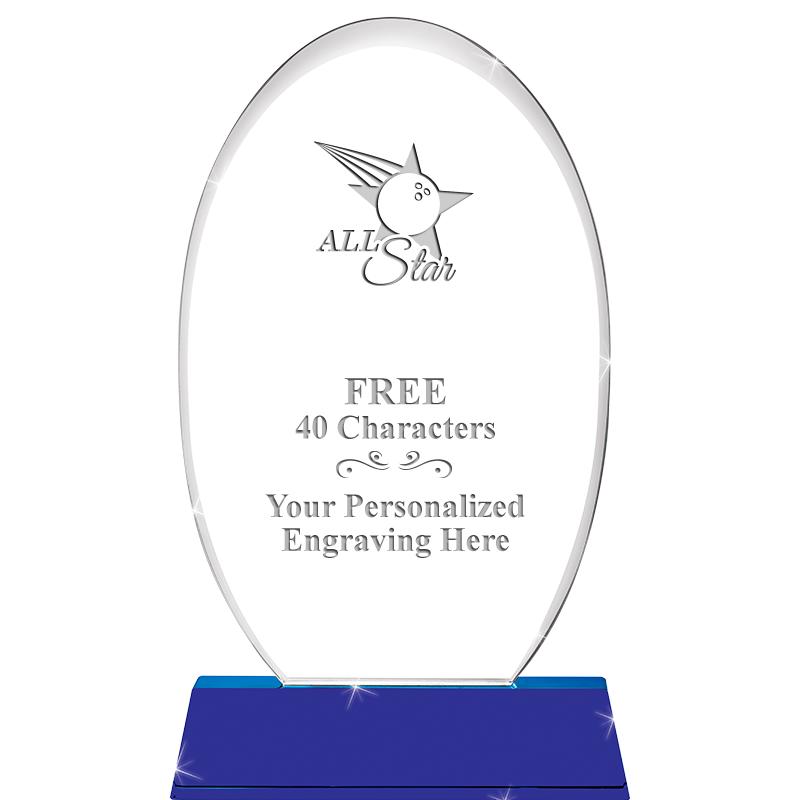 8 1/2"SAPPHIRE ELLIPSE CRYSTAL