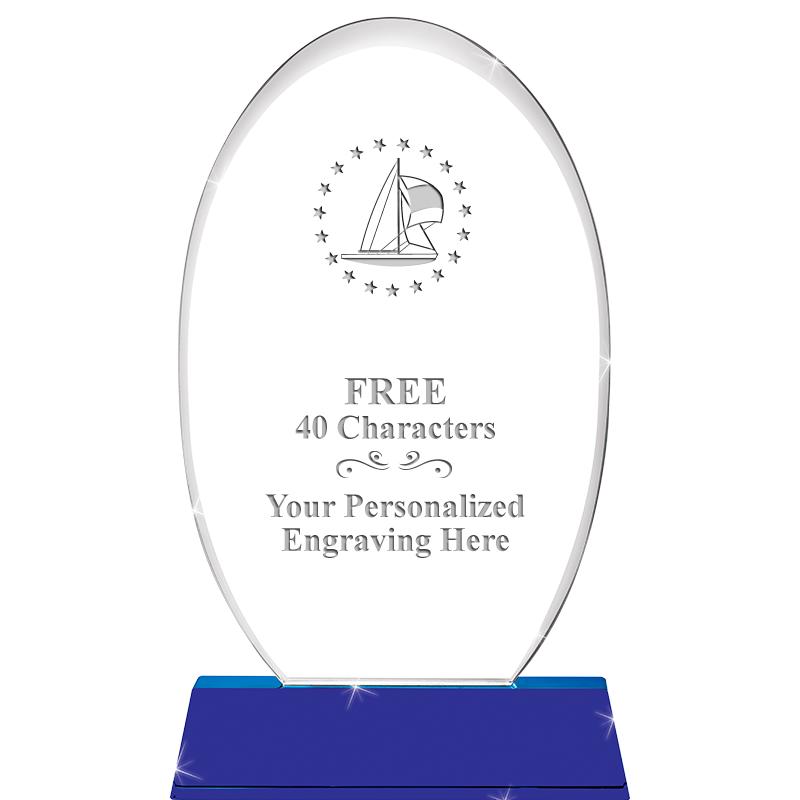 8 1/2"SAPPHIRE ELLIPSE CRYSTAL