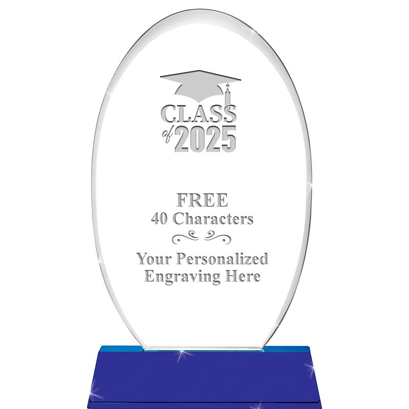 8 1/2"SAPPHIRE ELLIPSE CRYSTAL