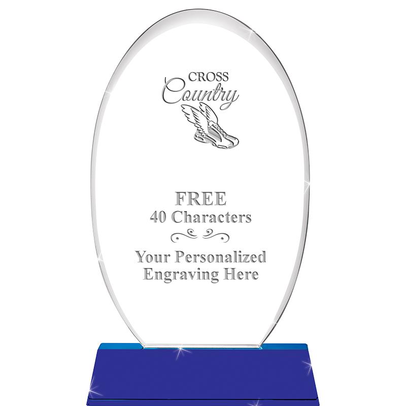 8 1/2"SAPPHIRE ELLIPSE CRYSTAL