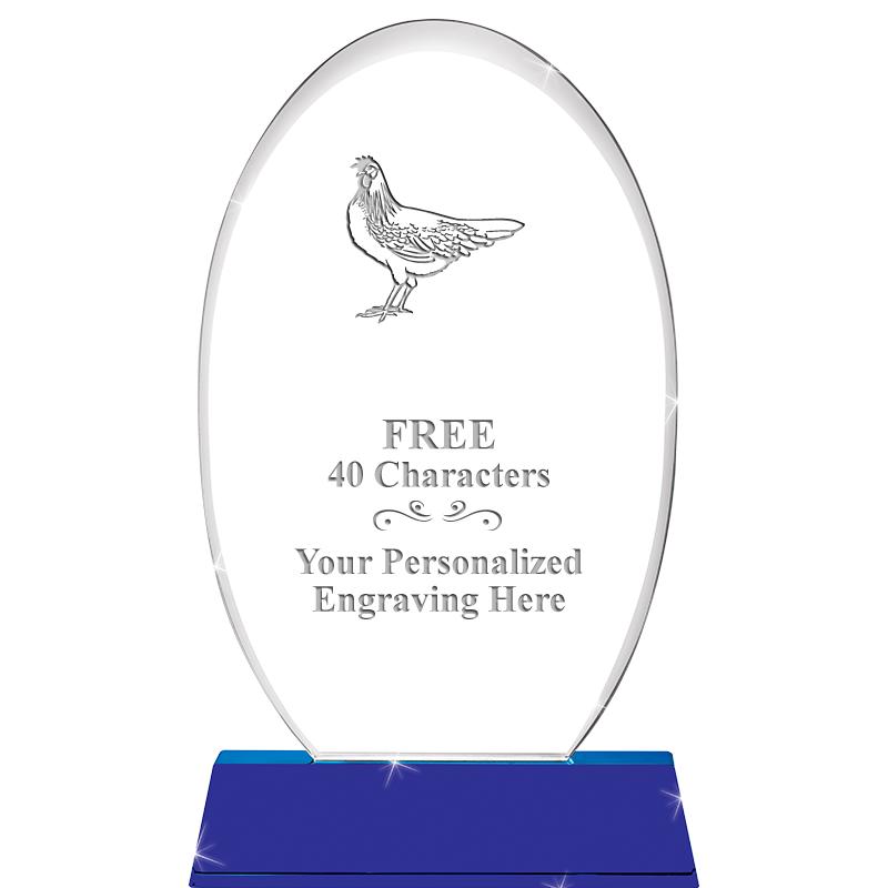 8 1/2"SAPPHIRE ELLIPSE CRYSTAL