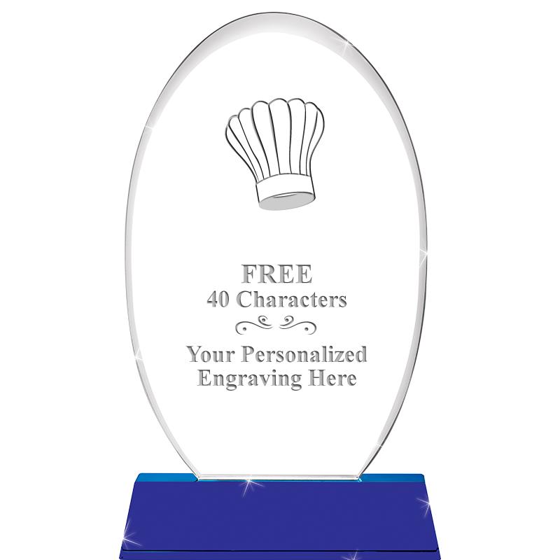 8 1/2"SAPPHIRE ELLIPSE CRYSTAL