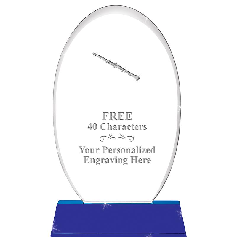 8 1/2"SAPPHIRE ELLIPSE CRYSTAL