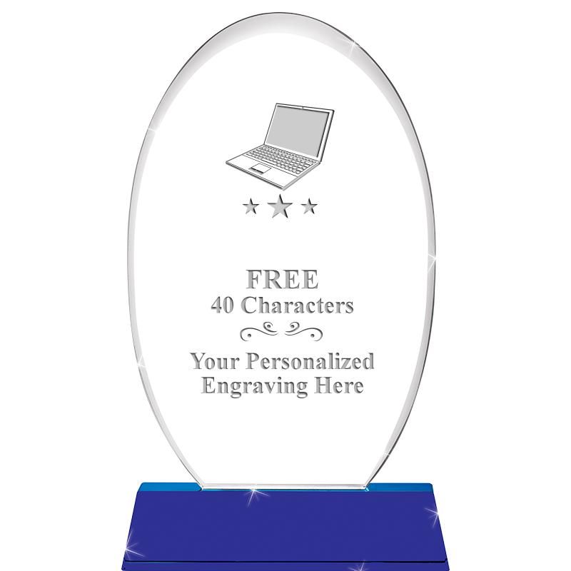 8 1/2"SAPPHIRE ELLIPSE CRYSTAL