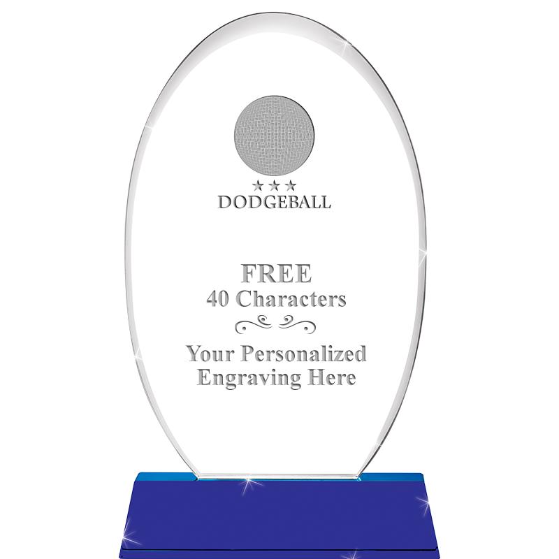 8 1/2"SAPPHIRE ELLIPSE CRYSTAL