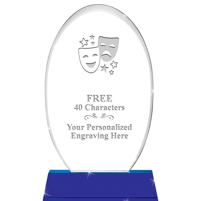 8 1/2"SAPPHIRE ELLIPSE CRYSTAL