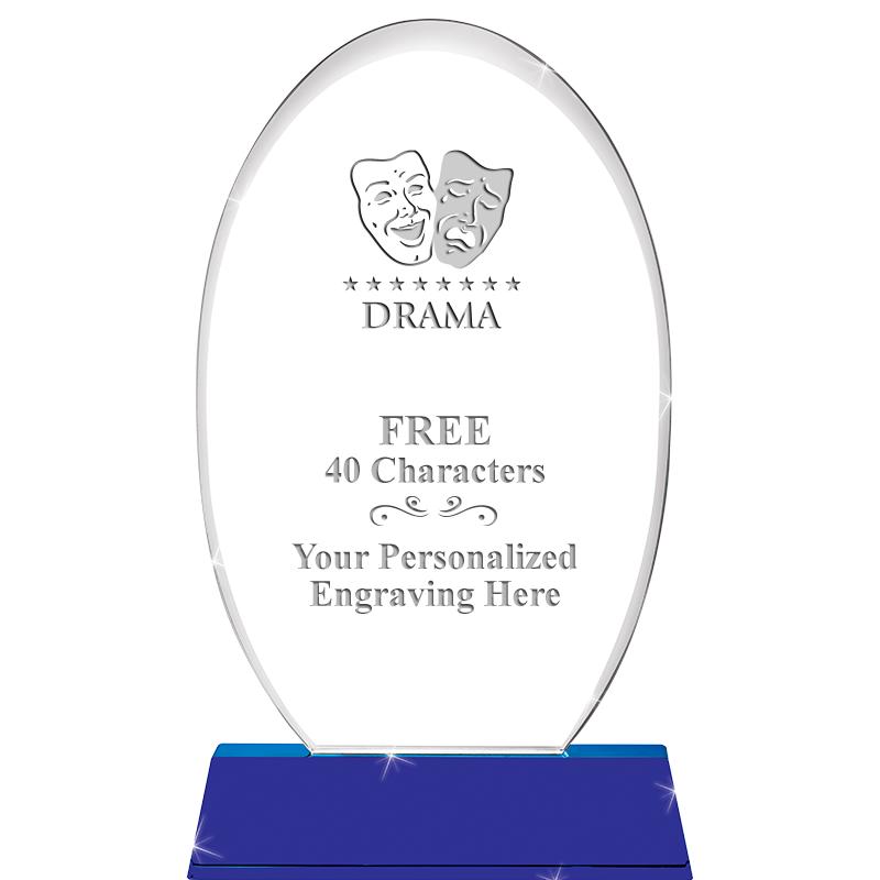 8 1/2"SAPPHIRE ELLIPSE CRYSTAL