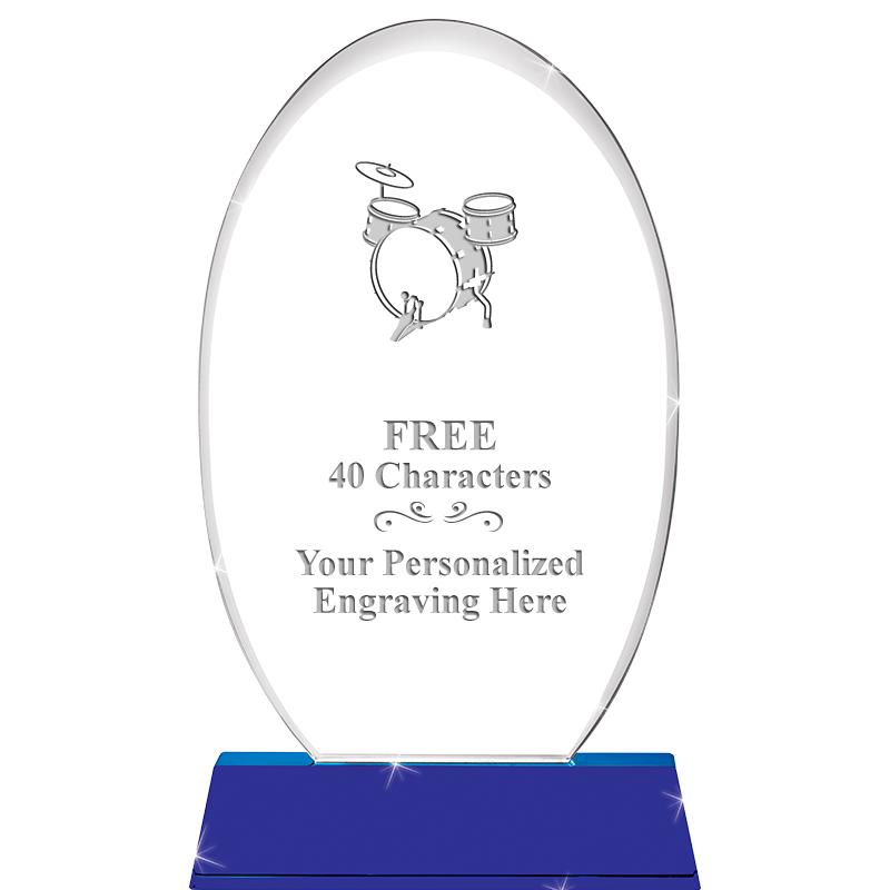 8 1/2"SAPPHIRE ELLIPSE CRYSTAL