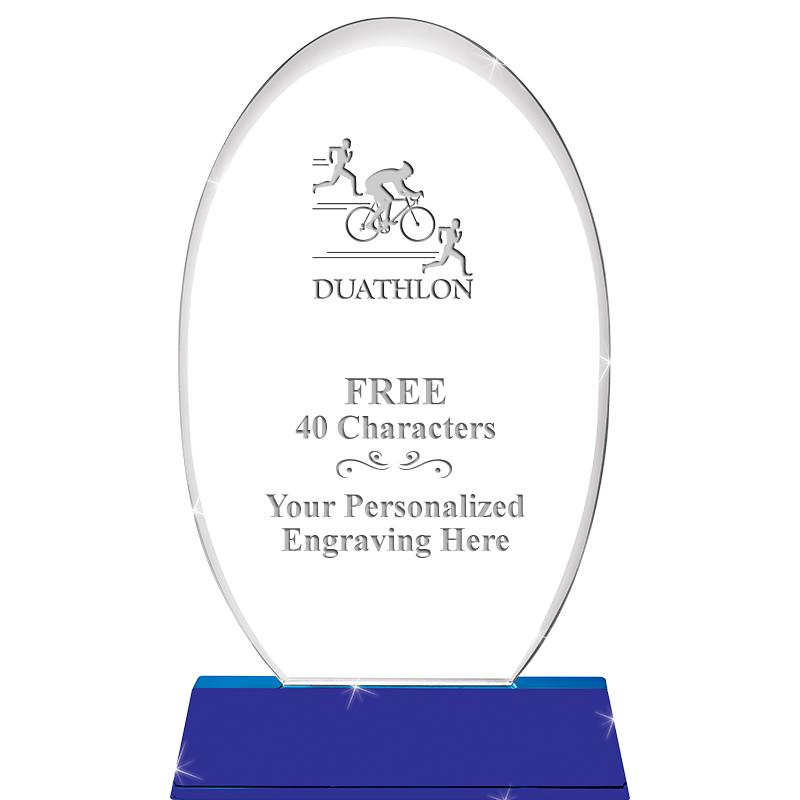 8 1/2"SAPPHIRE ELLIPSE CRYSTAL