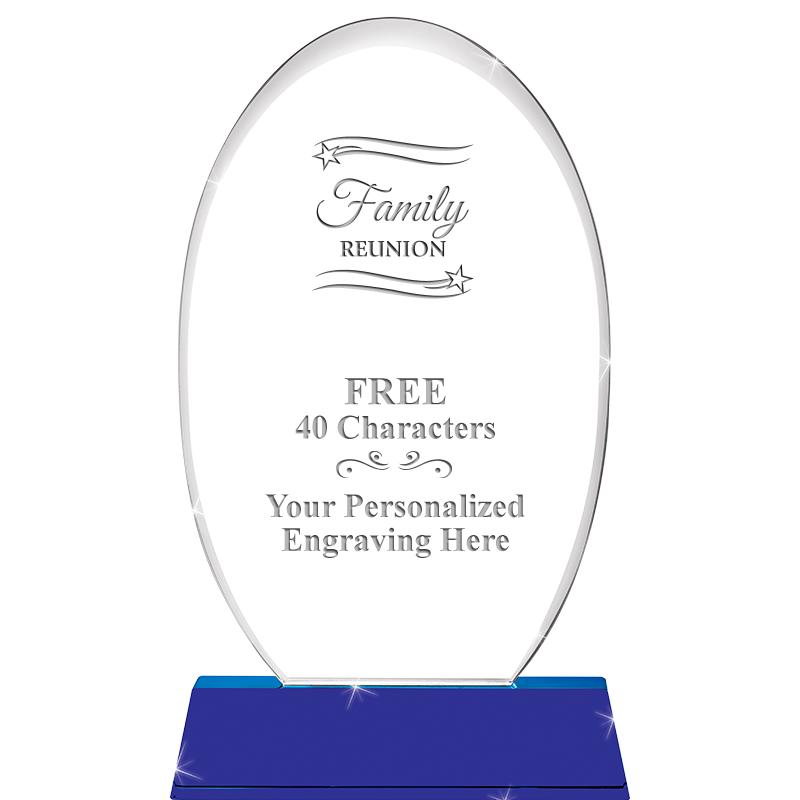 8 1/2"SAPPHIRE ELLIPSE CRYSTAL