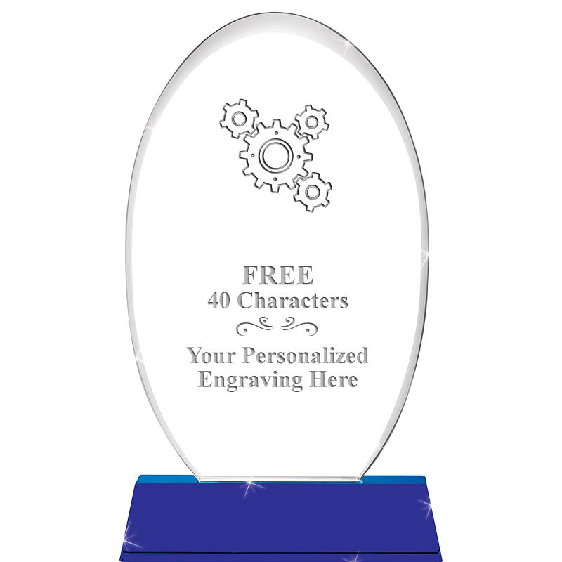 8 1/2"SAPPHIRE ELLIPSE CRYSTAL