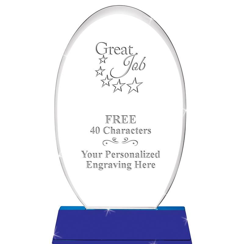 8 1/2"SAPPHIRE ELLIPSE CRYSTAL