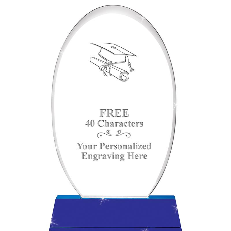 8 1/2"SAPPHIRE ELLIPSE CRYSTAL