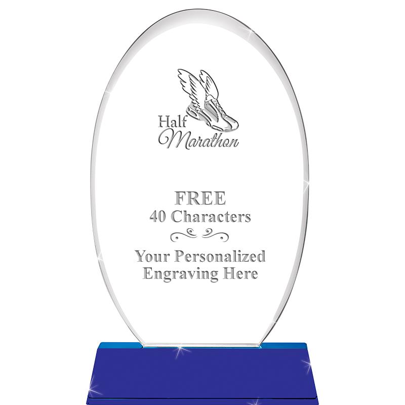 8 1/2"SAPPHIRE ELLIPSE CRYSTAL