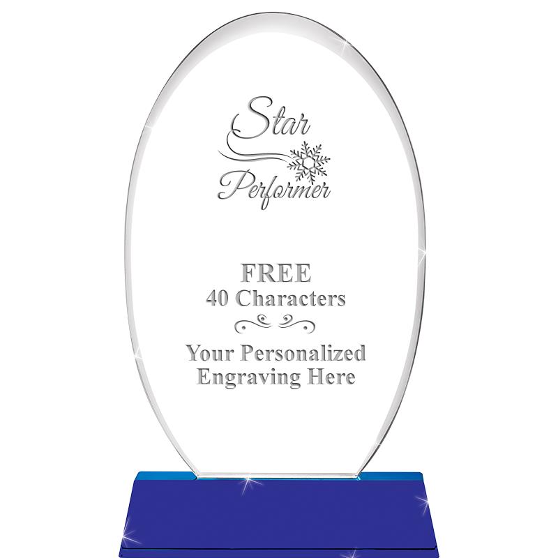 8 1/2"SAPPHIRE ELLIPSE CRYSTAL