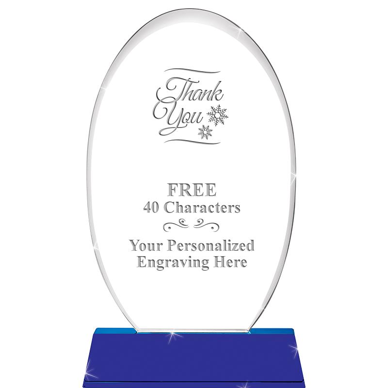 8 1/2"SAPPHIRE ELLIPSE CRYSTAL