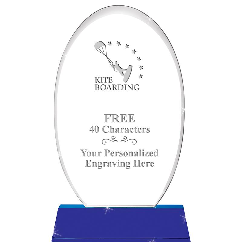 8 1/2"SAPPHIRE ELLIPSE CRYSTAL