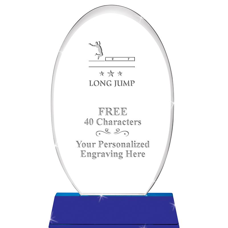 8 1/2"SAPPHIRE ELLIPSE CRYSTAL