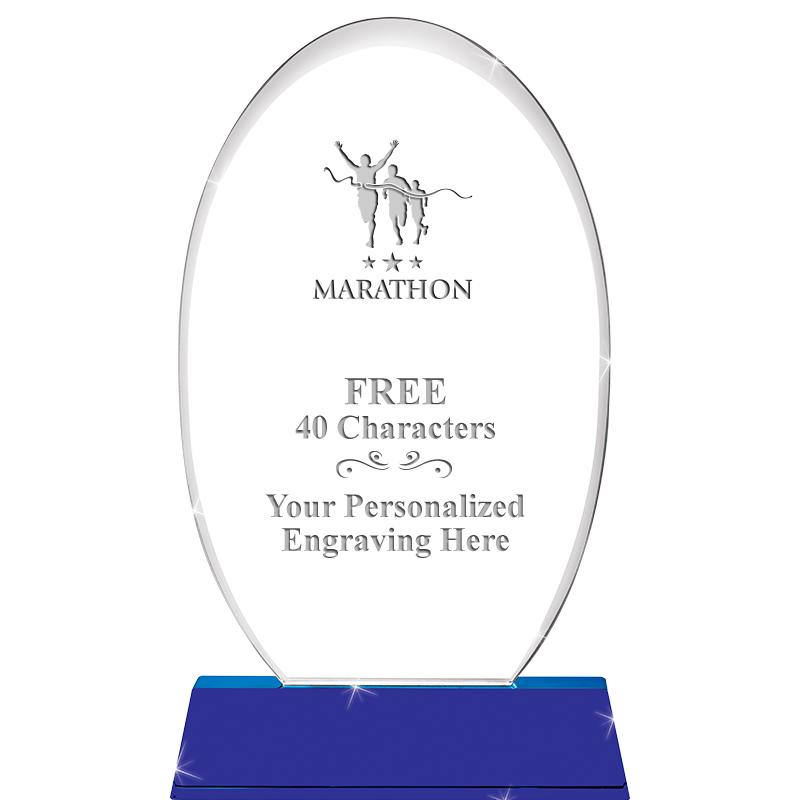 8 1/2"SAPPHIRE ELLIPSE CRYSTAL