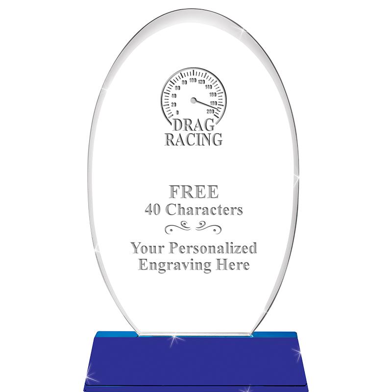 8 1/2"SAPPHIRE ELLIPSE CRYSTAL