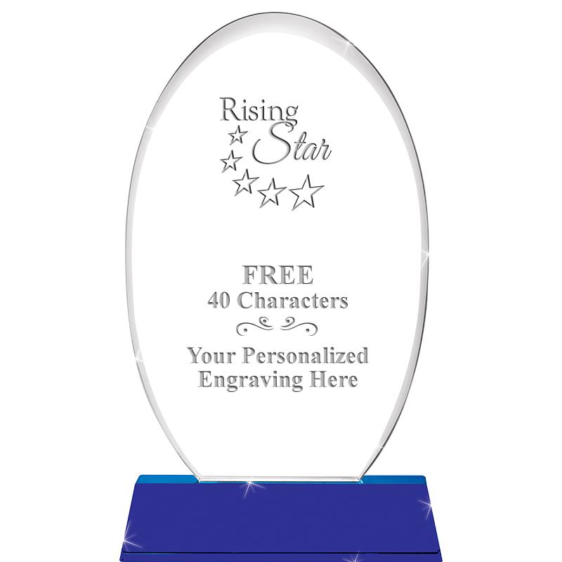 8 1/2"SAPPHIRE ELLIPSE CRYSTAL