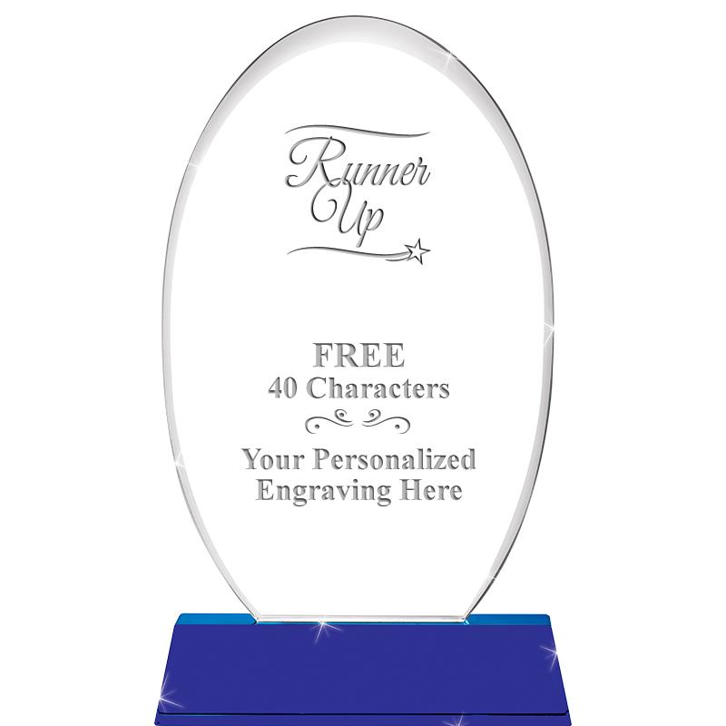 8 1/2"SAPPHIRE ELLIPSE CRYSTAL