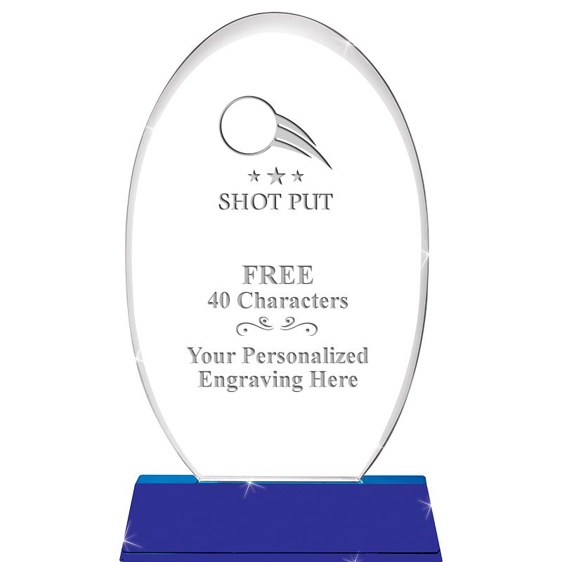 8 1/2"SAPPHIRE ELLIPSE CRYSTAL