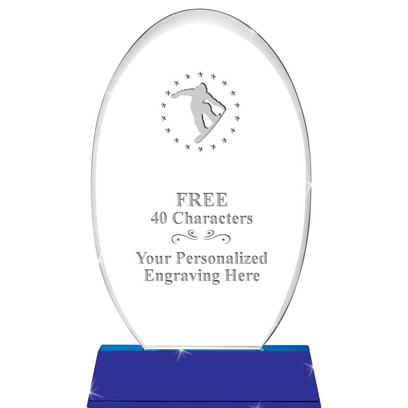 8 1/2"SAPPHIRE ELLIPSE CRYSTAL