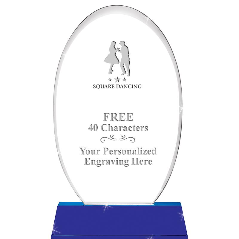 8 1/2"SAPPHIRE ELLIPSE CRYSTAL