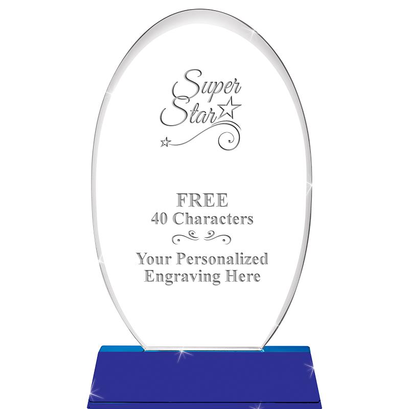 8 1/2"SAPPHIRE ELLIPSE CRYSTAL