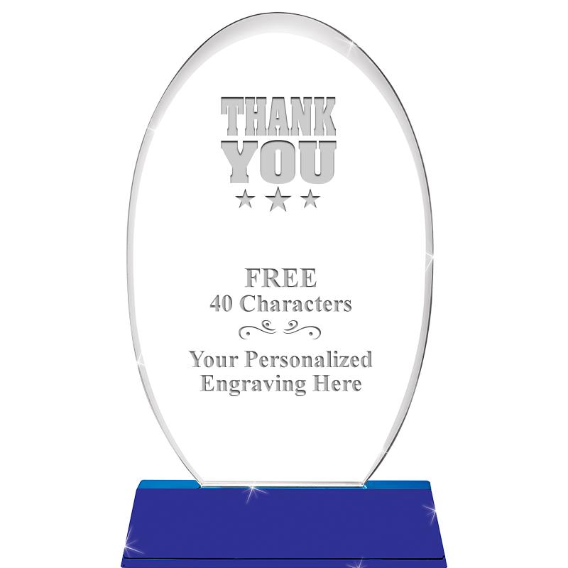 8 1/2"SAPPHIRE ELLIPSE CRYSTAL