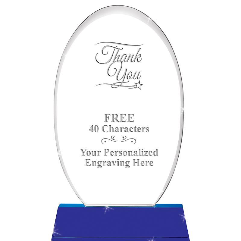 8 1/2"SAPPHIRE ELLIPSE CRYSTAL