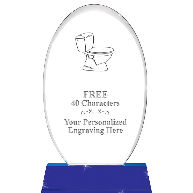 8 1/2"SAPPHIRE ELLIPSE CRYSTAL