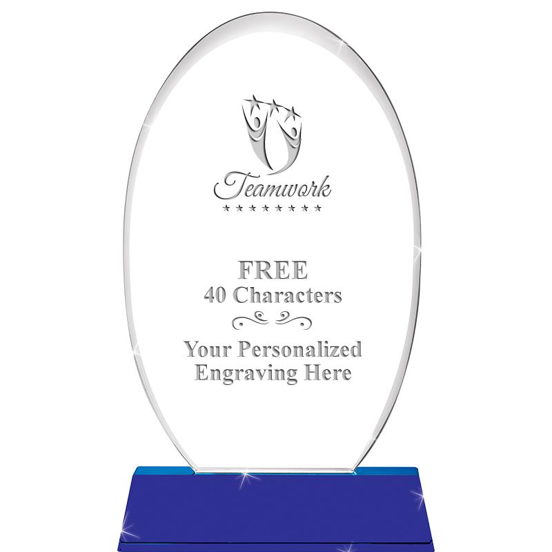 8 1/2"SAPPHIRE ELLIPSE CRYSTAL