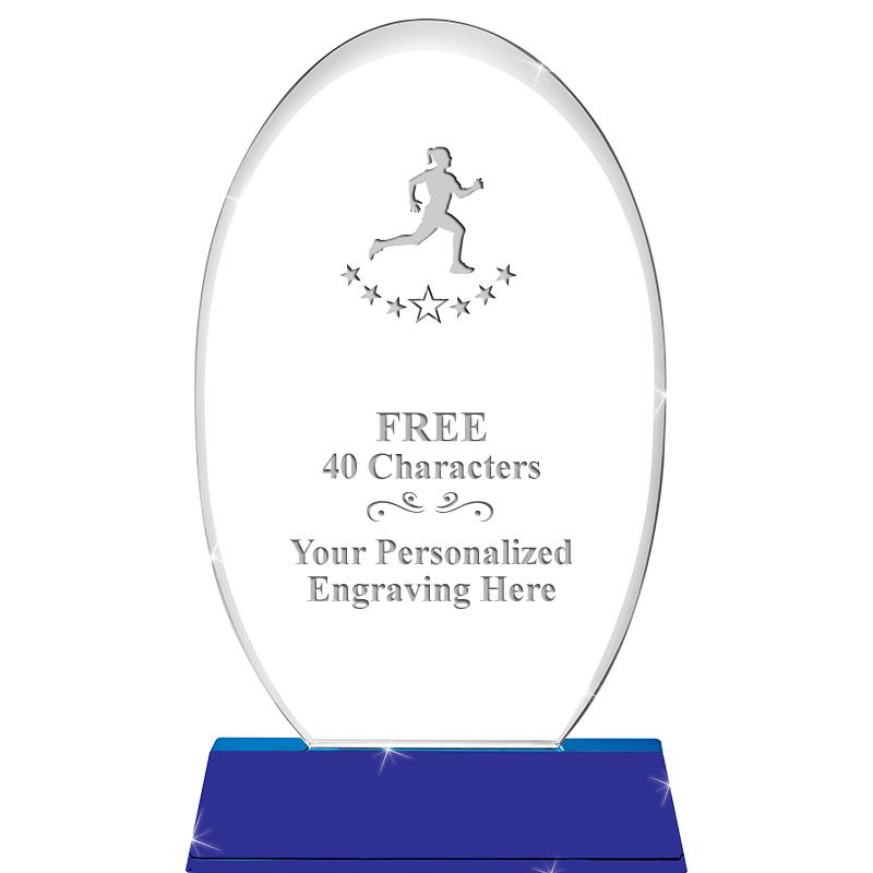 8 1/2"SAPPHIRE ELLIPSE CRYSTAL