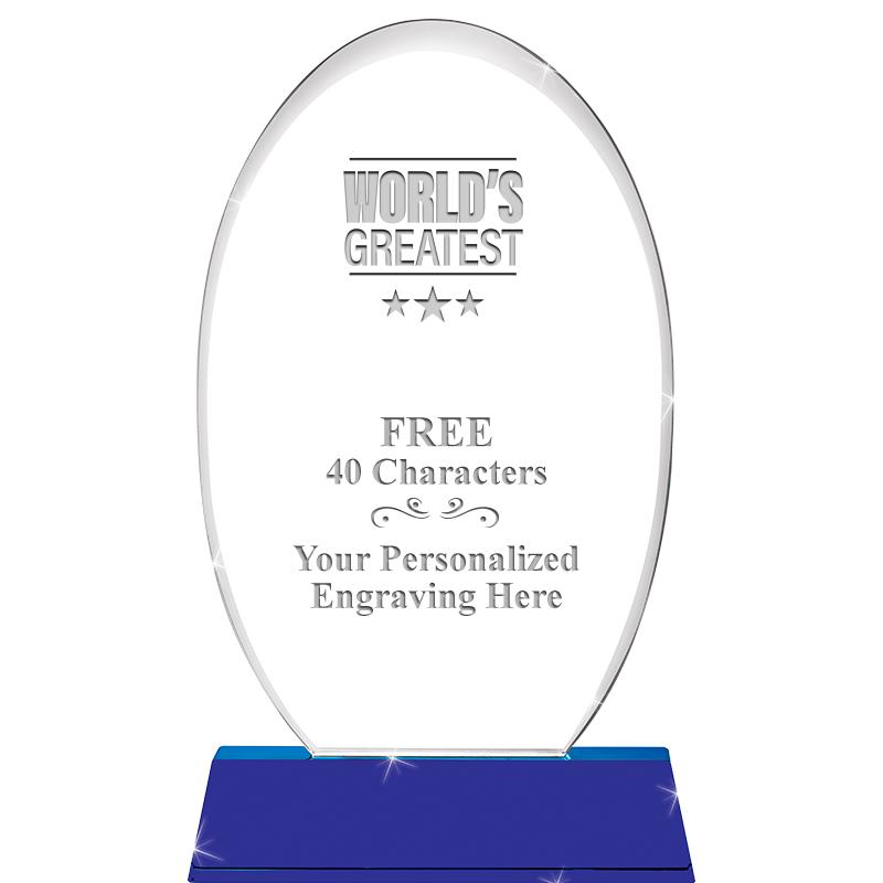 8 1/2"SAPPHIRE ELLIPSE CRYSTAL