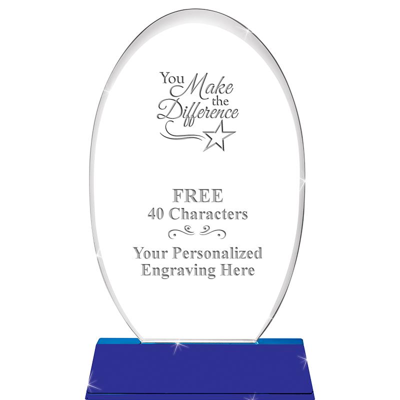 8 1/2"SAPPHIRE ELLIPSE CRYSTAL