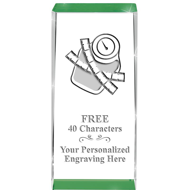 4.5" SPOTLIGHT GREEN CRYSTAL