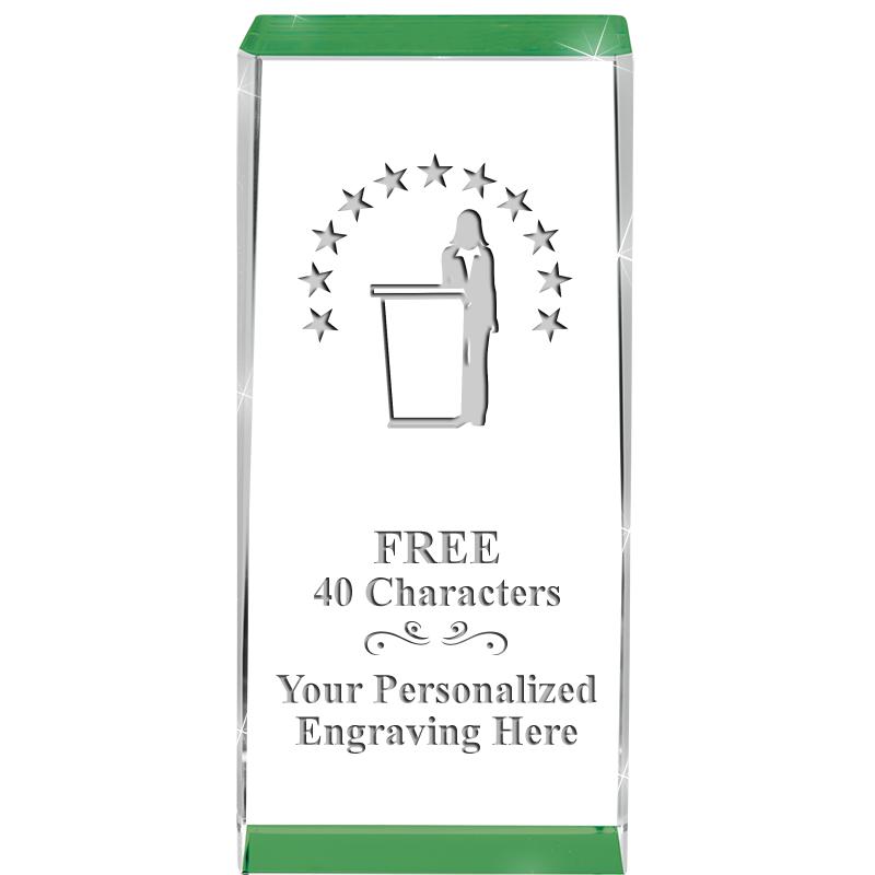 4.5" SPOTLIGHT GREEN CRYSTAL