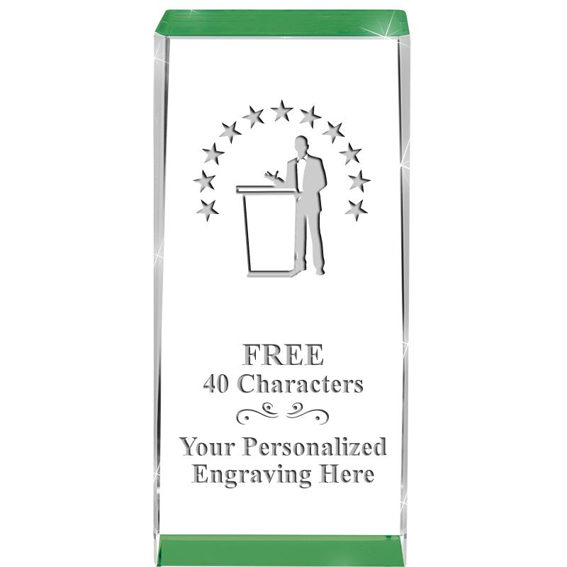 4.5" SPOTLIGHT GREEN CRYSTAL