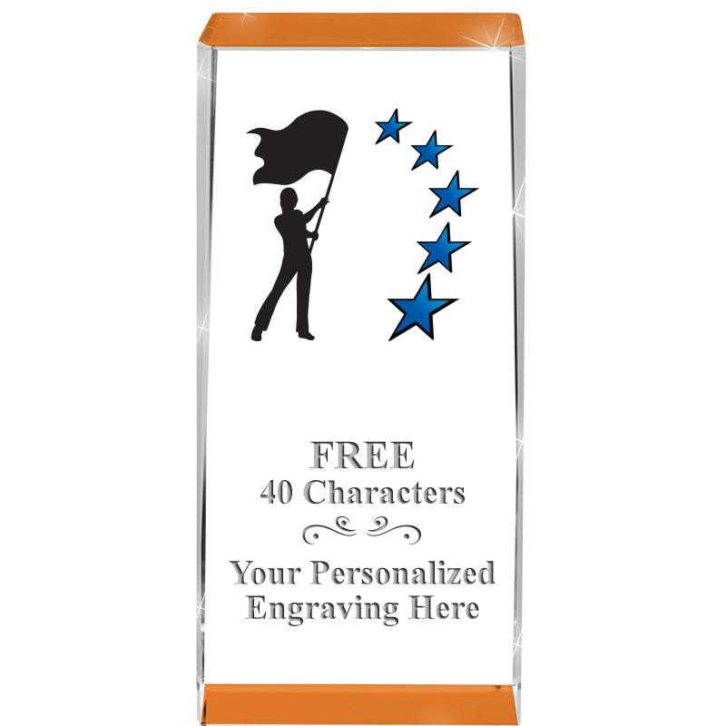 4.5" SPOTLIGHT ORANGE CRYSTAL