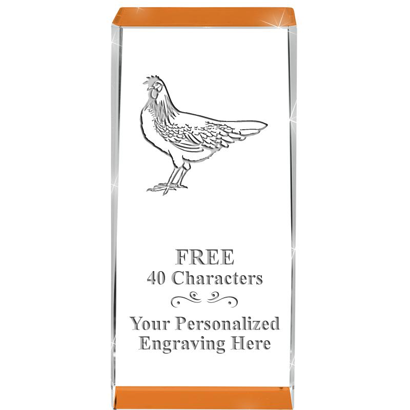 4.5" SPOTLIGHT ORANGE CRYSTAL