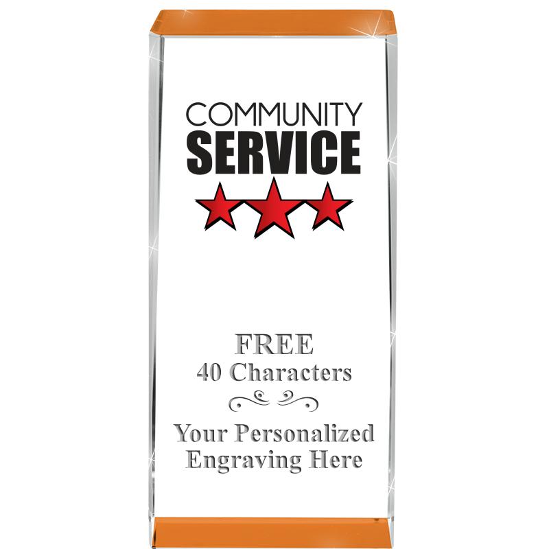 4.5" SPOTLIGHT ORANGE CRYSTAL