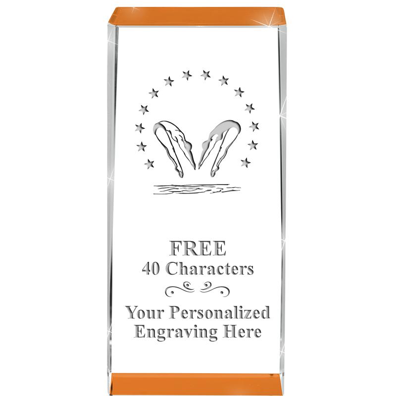 4.5" SPOTLIGHT ORANGE CRYSTAL